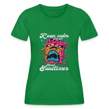 Hand sanitizer Hand washing - Women's Functional T-Shirt - kelly green - Front - AI Model Female 172 dark (172cm)