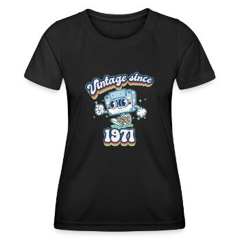 Jahrgang seit 1971 Klassisches 54-jähriges Jubiläum - Frauen Funktions-T-Shirt - Schwarz - Vorne - AI Model Female 172 light (172cm)