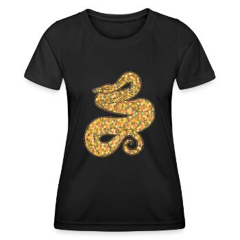 Boa Constrictor Geometric - Women's Functional T-Shirt - black - Front - AI Model Female 172 light (172cm)