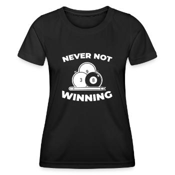 Billard - Frauen Funktions-T-Shirt - Schwarz - Vorne - AI Model Female 172 light (172cm)