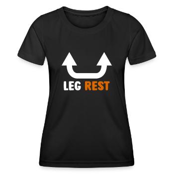 Repose-jambes Déclaration humoristique pour les personnes détendues - T-shirt sport Femme - noir - Devant - AI Model Female 172 light (172cm)