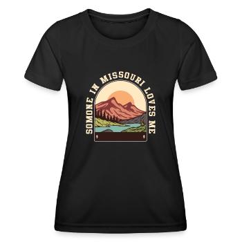 Jemand in Missouri liebt mich - Frauen Funktions-T-Shirt - Schwarz - Vorne - AI Model Female 172 light (172cm)