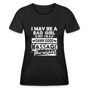 Massage Therapist Good Massage Therapist - Women's Functional T-Shirt - black - Front - AI Model Female 172 light (172cm)