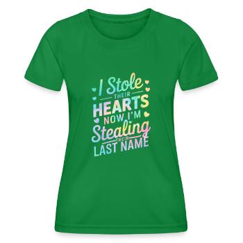 Funny Adoption Tie Dye Foster Care Parenthood - Women's Functional T-Shirt - kelly green - Front - AI Model Female 172 dark (172cm)