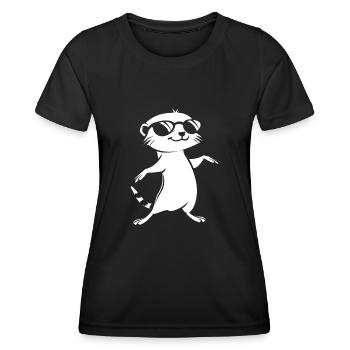 suricate - T-shirt sport Femme - noir - Devant - AI Model Female 172 light (172cm)