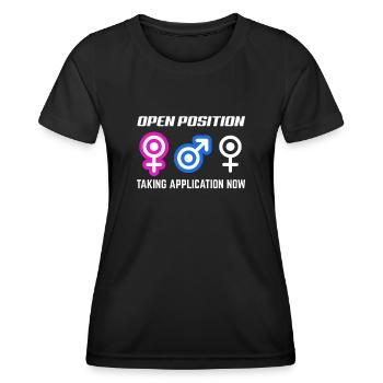 Open position Accept applications now - Women's Functional T-Shirt - black - Front - AI Model Female 172 light (172cm)