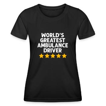 Funny Ambulance Driver EMS Paramedic Emergency - Women's Functional T-Shirt - black - Front - AI Model Female 172 light (172cm)