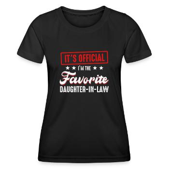 Je suis la belle-fille préférée - T-shirt sport Femme - noir - Devant - AI Model Female 172 light (172cm)