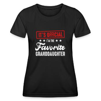 Je suis la petite-fille préférée - T-shirt sport Femme - noir - Devant - AI Model Female 172 light (172cm)