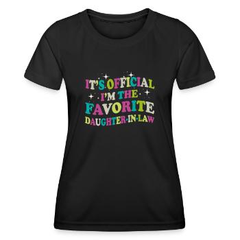 Je suis la belle-fille préférée - T-shirt sport Femme - noir - Devant - AI Model Female 172 light (172cm)