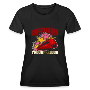 Cheerleader Proud And Loud - Women's Functional T-Shirt - black - Front - AI Model Female 172 light (172cm)