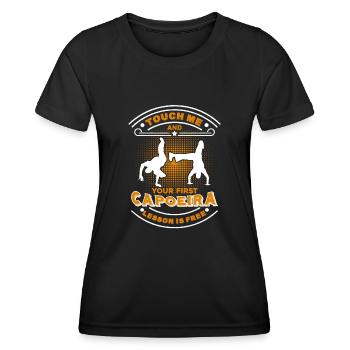 Capoeira First Capoeira Lesson - Women's Functional T-Shirt - black - Front - AI Model Female 172 light (172cm)