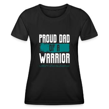 Proud Dad Of A Warrior Addiction Recovery Patient - Women's Functional T-Shirt - black - Front - AI Model Female 172 light (172cm)