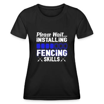Installing Fencing Skills - Women's Functional T-Shirt - black - Front - AI Model Female 172 light (172cm)