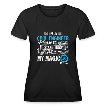 Civil Engineer I Am A Civil Engineer - Women's Functional T-Shirt - black - Front - AI Model Female 172 light (172cm)