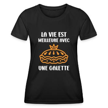 Pfannkuchen - Frauen Funktions-T-Shirt - Schwarz - Vorne - AI Model Female 172 light (172cm)