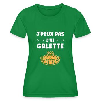 Galette - T-shirt sport Femme - vert - Devant - AI Model Female 172 dark (172cm)