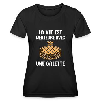Pfannkuchen - Frauen Funktions-T-Shirt - Schwarz - Vorne - AI Model Female 172 light (172cm)