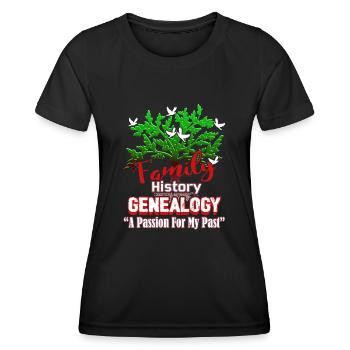Genealogy A Passion For My Past - Women's Functional T-Shirt - black - Front - AI Model Female 172 light (172cm)