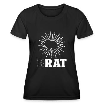 Lustiges Rattenmotiv Brat mit Niedlichem Tier - Frauen Funktions-T-Shirt - Schwarz - Vorne - AI Model Female 172 light (172cm)