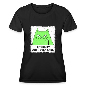 Je ne m’en soucie même pas - T-shirt sport Femme - noir - Devant - AI Model Female 172 light (172cm)