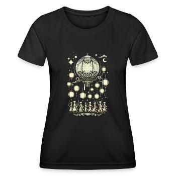 Parade des lanternes, lanterne - T-shirt sport Femme - noir - Devant - AI Model Female 172 light (172cm)