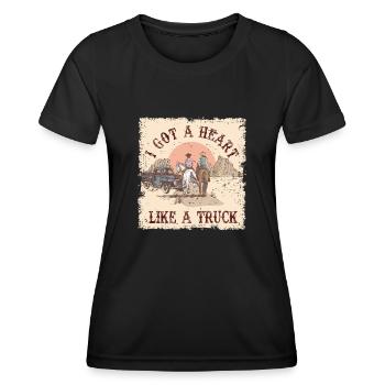 I Got A Heart Like A Truck - Women's Functional T-Shirt - black - Front - AI Model Female 172 light (172cm)