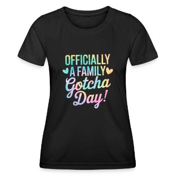 Officially A Family Gotcha Day Tie Dye Adoption - Women's Functional T-Shirt - black - Front - AI Model Female 172 light (172cm)
