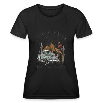 I Got A Heart Like A Truck - Women's Functional T-Shirt - black - Front - AI Model Female 172 light (172cm)
