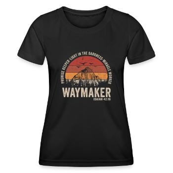 Waymaker Promise Keeper Miracle Worker - Women's Functional T-Shirt - black - Front - AI Model Female 172 light (172cm)