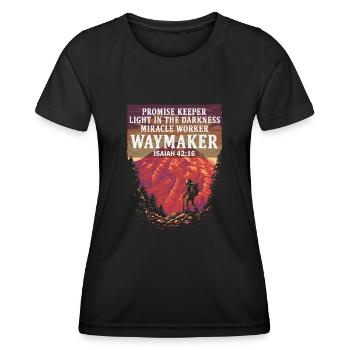 Waymaker Promise Keeper Miracle Worker - Women's Functional T-Shirt - black - Front - AI Model Female 172 light (172cm)