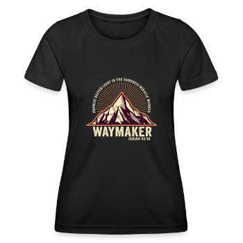 Waymaker Promise Keeper Miracle Worker - Women's Functional T-Shirt - black - Front - AI Model Female 172 light (172cm)