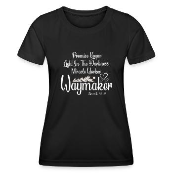 Waymaker Promise Keeper Miracle Worker - Women's Functional T-Shirt - black - Front - AI Model Female 172 light (172cm)