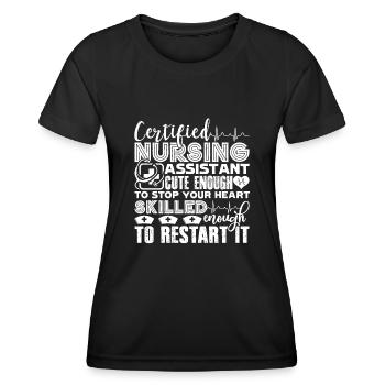 CNA Skilled CNA - Women's Functional T-Shirt - black - Front - AI Model Female 172 light (172cm)