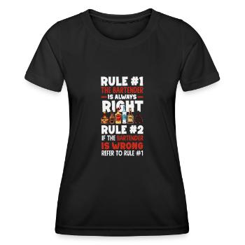 Lustiger Barkeeper Spruch Barkeeper Geschenk - Frauen Funktions-T-Shirt - Schwarz - Vorne - AI Model Female 172 light (172cm)