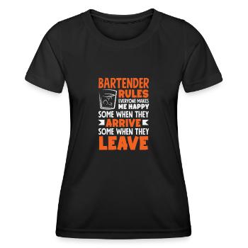 Funny Bartender Saying Bartender Gift - Women's Functional T-Shirt - black - Front - AI Model Female 172 light (172cm)