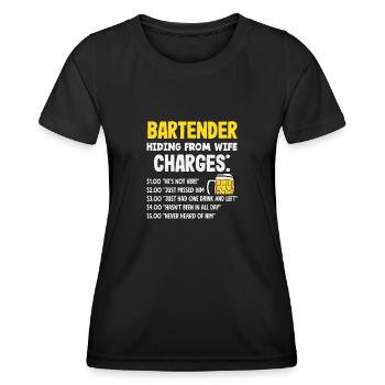 Lustiger Barkeeper Spruch Barkeeper Geschenk - Frauen Funktions-T-Shirt - Schwarz - Vorne - AI Model Female 172 light (172cm)