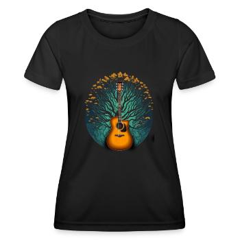 Yggdrasil Nature Musician Tree Of Life - Women's Functional T-Shirt - black - Front - AI Model Female 172 light (172cm)