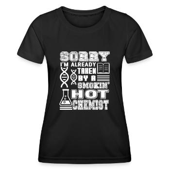 Chemist Taken By A Smokin Hot Chemist - Women's Functional T-Shirt - black - Front - AI Model Female 172 light (172cm)