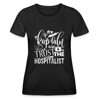 Hacker Keep Calm and Hack On - Women's Functional T-Shirt - black - Front - AI Model Female 172 light (172cm)