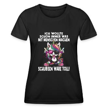 Süßes Einhorn, Bunte Einhörner - Frauen Funktions-T-Shirt - Schwarz - Vorne - AI Model Female 172 light (172cm)