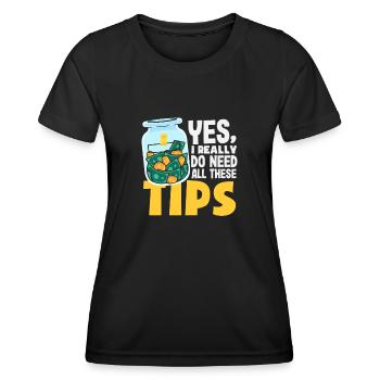 Lustiger Barkeeper Spruch Barkeeper Geschenk - Frauen Funktions-T-Shirt - Schwarz - Vorne - AI Model Female 172 light (172cm)