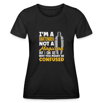 Funny Bartender Saying Bartender Gift - Women's Functional T-Shirt - black - Front - AI Model Female 172 light (172cm)