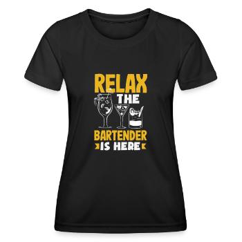 Funny Bartender Saying Bartender Gift - Women's Functional T-Shirt - black - Front - AI Model Female 172 light (172cm)