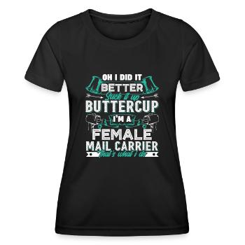 Mail Carrier Female Mail Carrier - Women's Functional T-Shirt - black - Front - AI Model Female 172 light (172cm)
