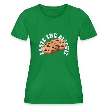 Taste The Biscuit Taste The Goodness - Women's Functional T-Shirt - kelly green - Front - AI Model Female 172 dark (172cm)