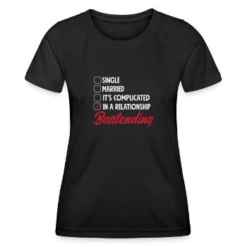 Funny Bartender Saying Bartender Gift - Women's Functional T-Shirt - black - Front - AI Model Female 172 light (172cm)