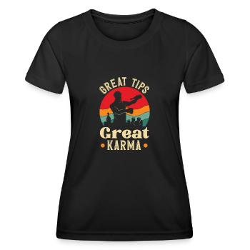 Funny Bartender Saying Bartender Gift - Women's Functional T-Shirt - black - Front - AI Model Female 172 light (172cm)