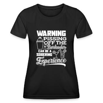 Bartender Pissing Off The Bartender - Women's Functional T-Shirt - black - Front - AI Model Female 172 light (172cm)