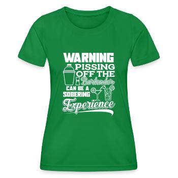 Bartender Pissing Off The Bartender - Women's Functional T-Shirt - kelly green - Front - AI Model Female 172 dark (172cm)